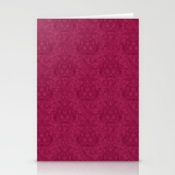 Pineapple Deco // Raspberry Swirl Stationery Card Gallery Image 2