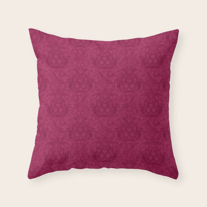 Pineapple Deco // Raspberry Swirl Throw Pillow