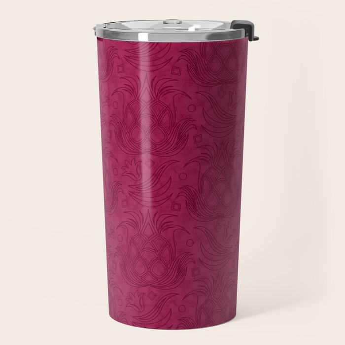 Pineapple Deco // Raspberry Swirl Travel Mug Gallery Image 2