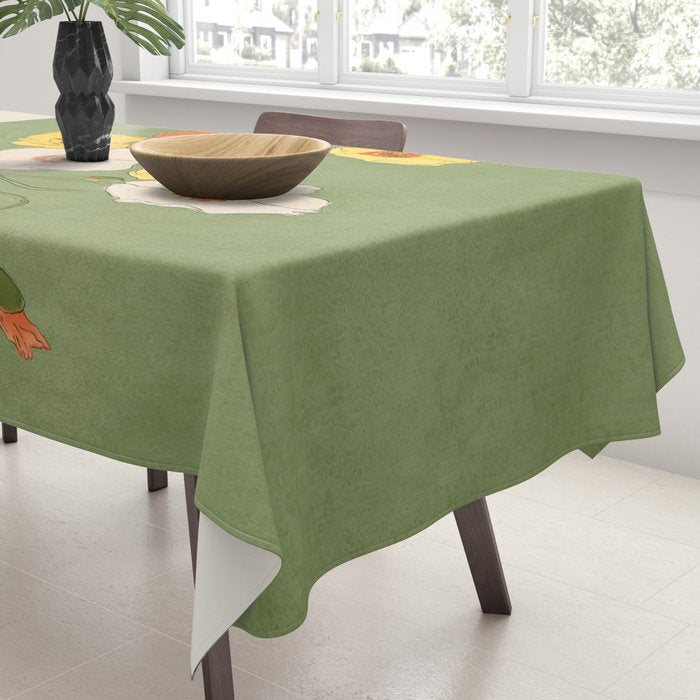 Field Wildflowers Verde Tablecloth Gallery Image 3