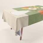 Field Wildflowers Verde Tablecloth Gallery Image 1