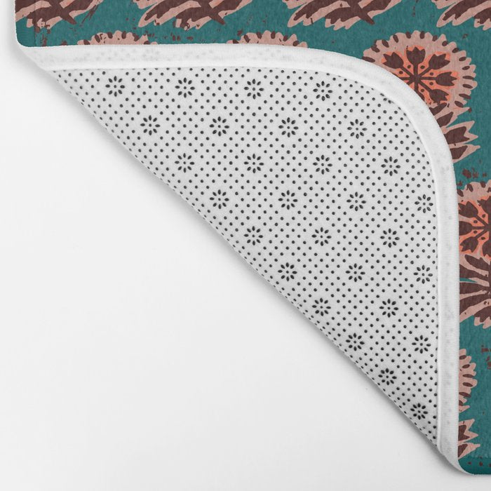 MACHA TEAL COSMOS Bath Mat Gallery Image 2