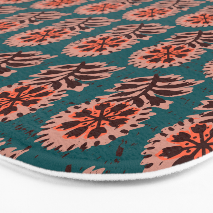 MACHA TEAL COSMOS Bath Mat Gallery Image 3
