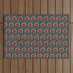 MACHA TEAL COSMOS Outdoor Rug Gallery Image 1