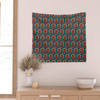 MACHA TEAL COSMOS Wall Tapestry Gallery Image 2