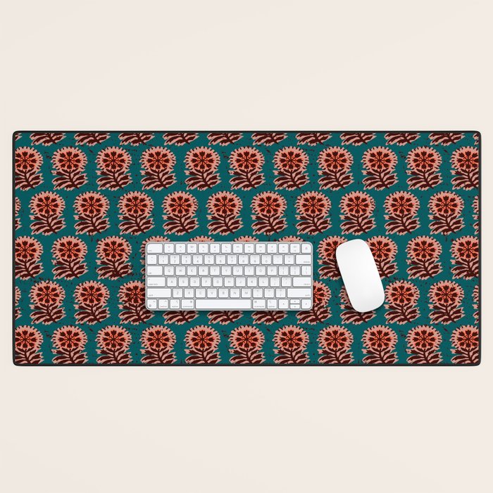 MACHA TEAL COSMOS Desk Mat Gallery Image 1