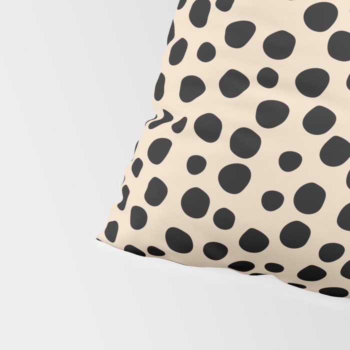 Irregular Small Polka Dots black Pillow Sham Gallery Image 4