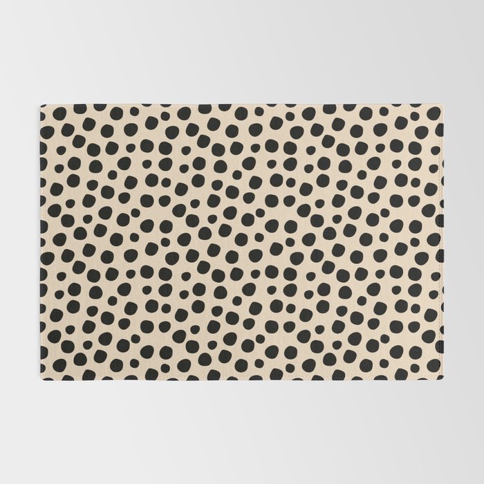 Irregular Small Polka Dots black Rug Gallery Image 2