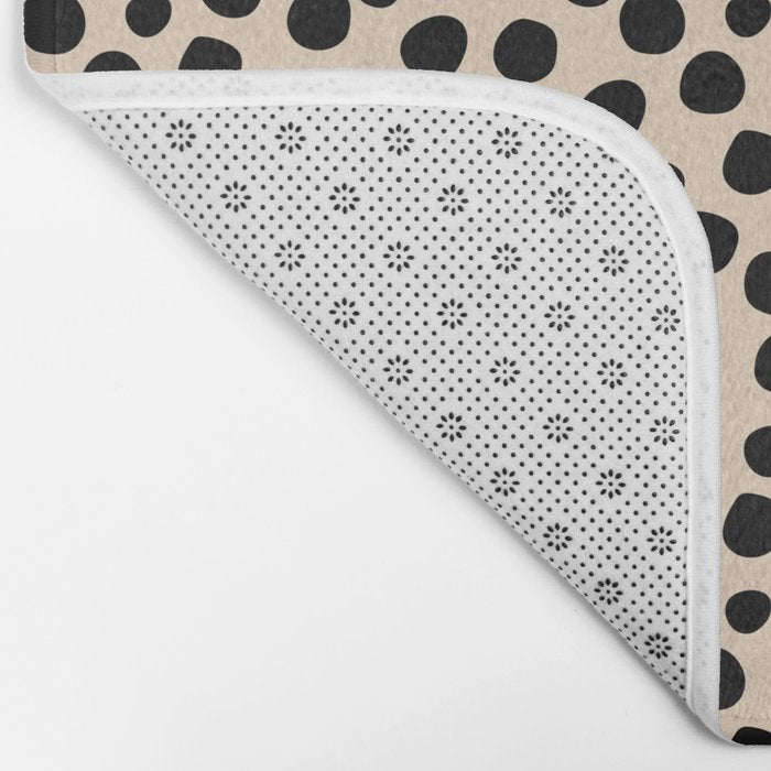 Irregular Small Polka Dots black Bath Mat Gallery Image 2