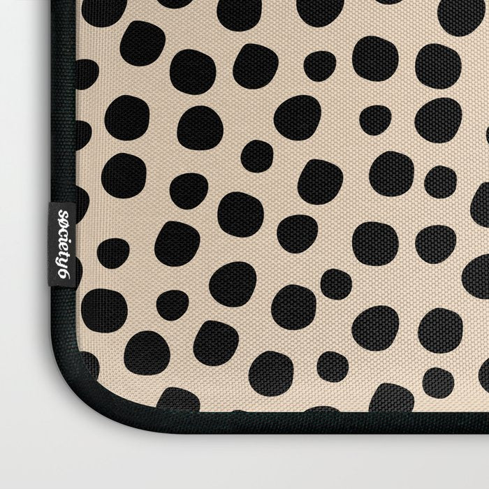 Irregular Small Polka Dots black Laptop Sleeve Gallery Image 3