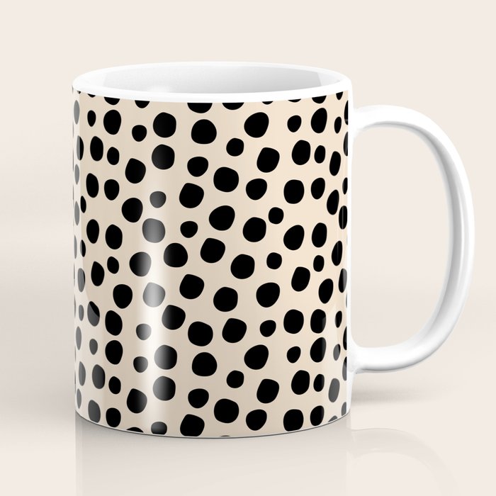 Irregular Small Polka Dots black Coffee Mug Gallery Image 1