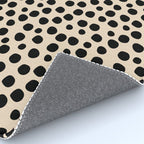 Irregular Small Polka Dots black Rug Gallery Image 4