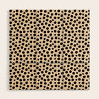 Irregular Small Polka Dots black Wood Wall Art Gallery Image 1