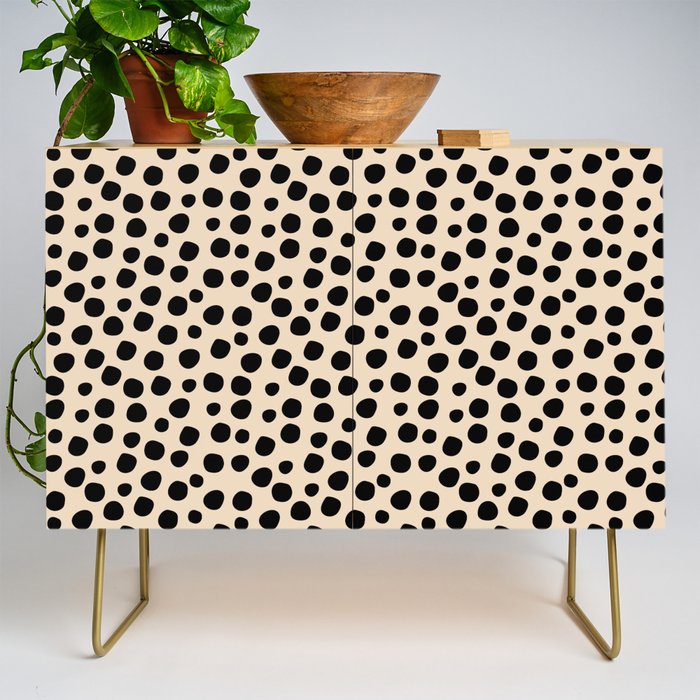Irregular Small Polka Dots black Credenza Gallery Image 1