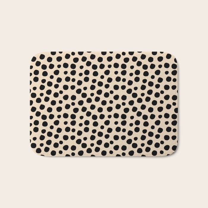 Irregular Small Polka Dots black Bath Mat Gallery Image 1
