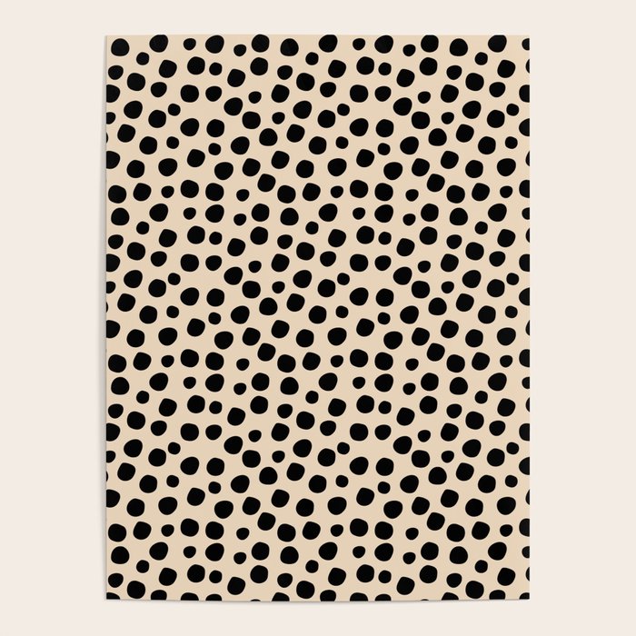 Irregular Small Polka Dots black Poster Gallery Image 1