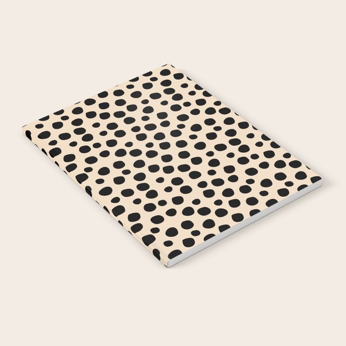 Irregular Small Polka Dots black Notebook Gallery Image 1