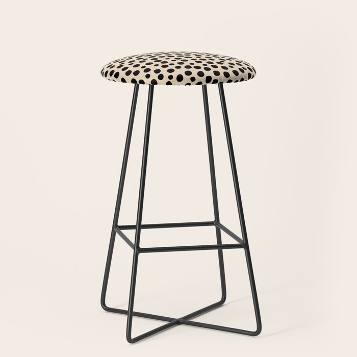 Irregular Small Polka Dots black Stool Gallery Image 1