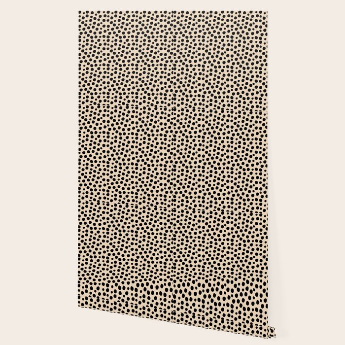 Irregular Small Polka Dots black Wallpaper Gallery Image 2