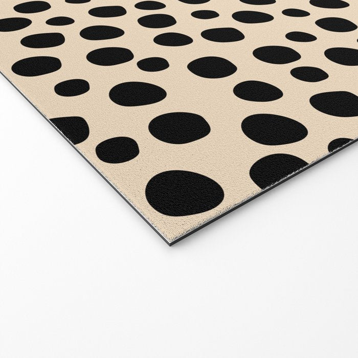 Irregular Small Polka Dots black Welcome Mat Gallery Image 2