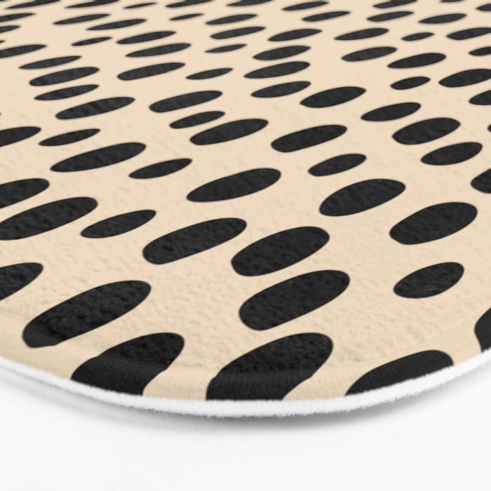 Irregular Small Polka Dots black Bath Mat Gallery Image 3