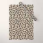 Irregular Small Polka Dots black Wrapping Paper Gallery Image 1