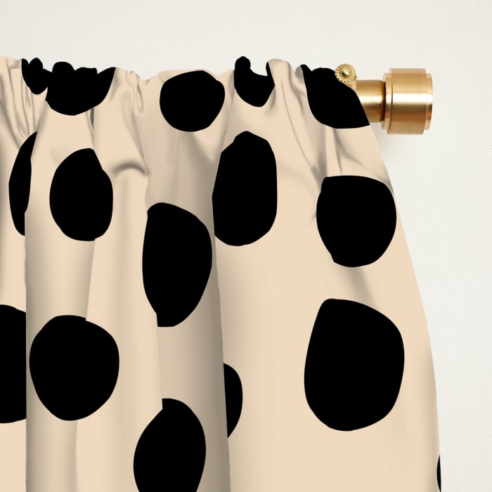 Irregular Small Polka Dots black Window Curtain Gallery Image 2