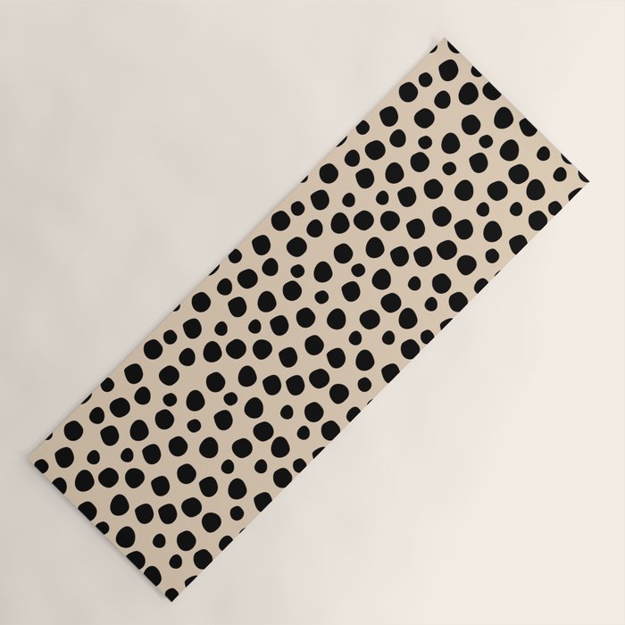 Irregular Small Polka Dots black Yoga Mat Gallery Image 1