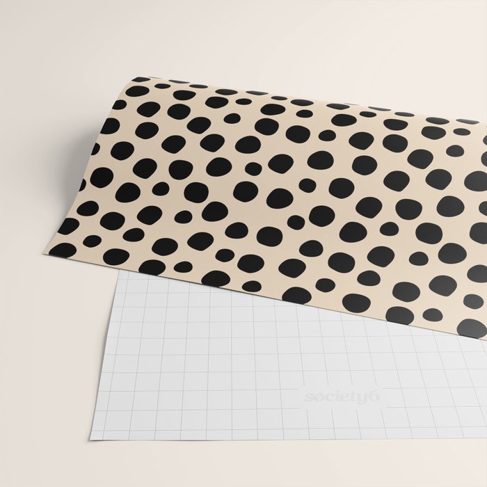 Irregular Small Polka Dots black Wrapping Paper Gallery Image 2