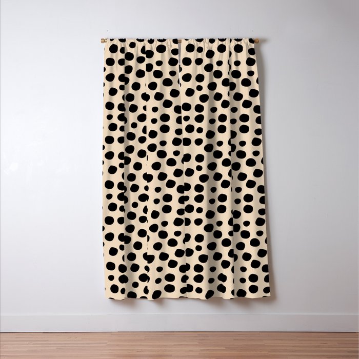 Irregular Small Polka Dots black Window Curtain Gallery Image 3