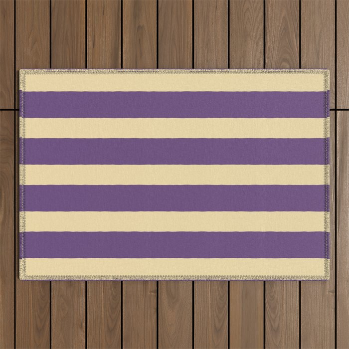 Simple Stripes Pattern - Purple Sand Outdoor Rug Gallery Image 1