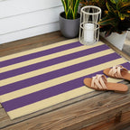 Simple Stripes Pattern - Purple Sand Outdoor Rug Gallery Image 2