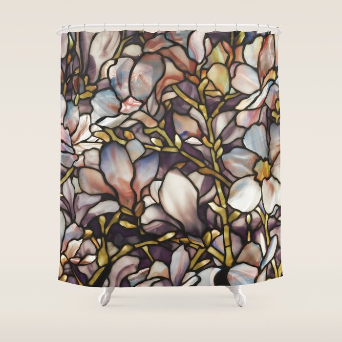 Louis Comfort Tiffany - Decorative stained glass 10. Shower Curtain Gallery Image 1