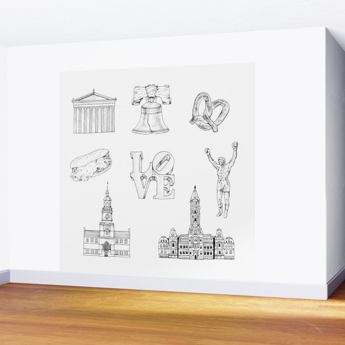 Philly Love Wall Mural Gallery Image 2