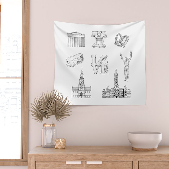 Philly Love Wall Tapestry Gallery Image 2