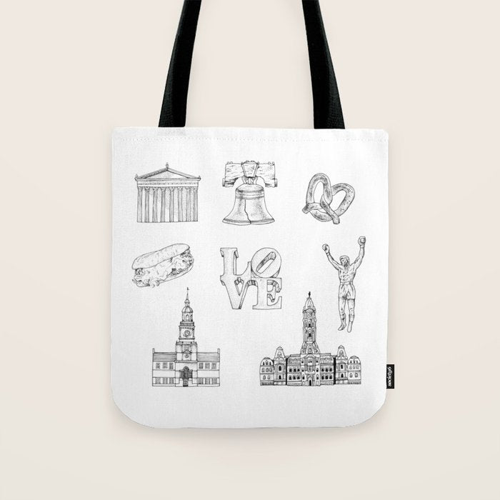 Philly Love Tote Bag Gallery Image 1