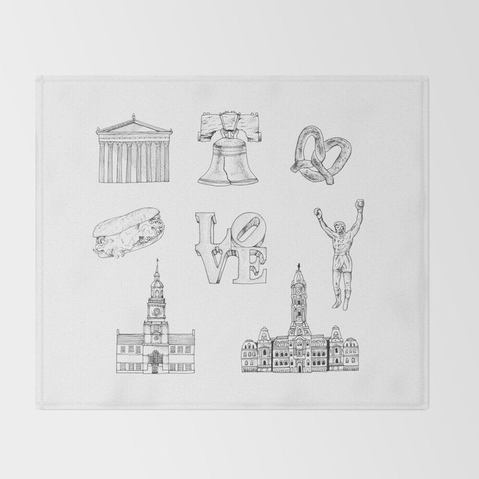 Philly Love Throw Blanket Gallery Image 2