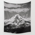 Mount Hood Black and White Wall Tapestry Gallery Image 4