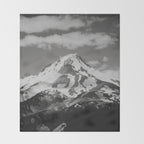 Mount Hood Black and White Throw Blanket Gallery Image 2