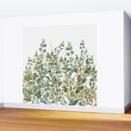 Gold And Green Botanical Eucalyptus Leaves Wall Mural Gallery Image 2