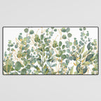 Gold And Green Botanical Eucalyptus Leaves Desk Mat Gallery Image 3
