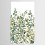 Gold And Green Botanical Eucalyptus Leaves Tablecloth Gallery Image 2