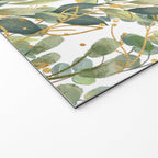Gold And Green Botanical Eucalyptus Leaves Welcome Mat Gallery Image 2