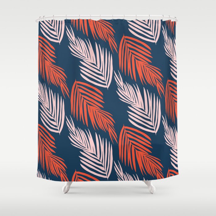 Blue Palms Shower Curtain Gallery Image 1