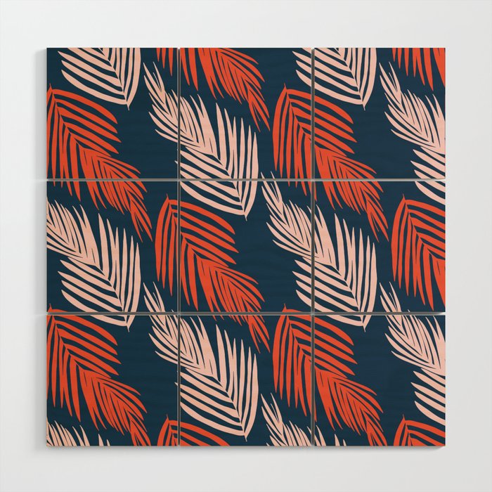 Blue Palms Wood Wall Art Gallery Image 1
