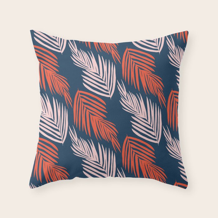 Blue Palms Throw Pillow Gallery Image 6