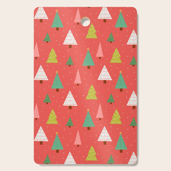 Holly Jolly Trees Cutting Board Gallery Image 1