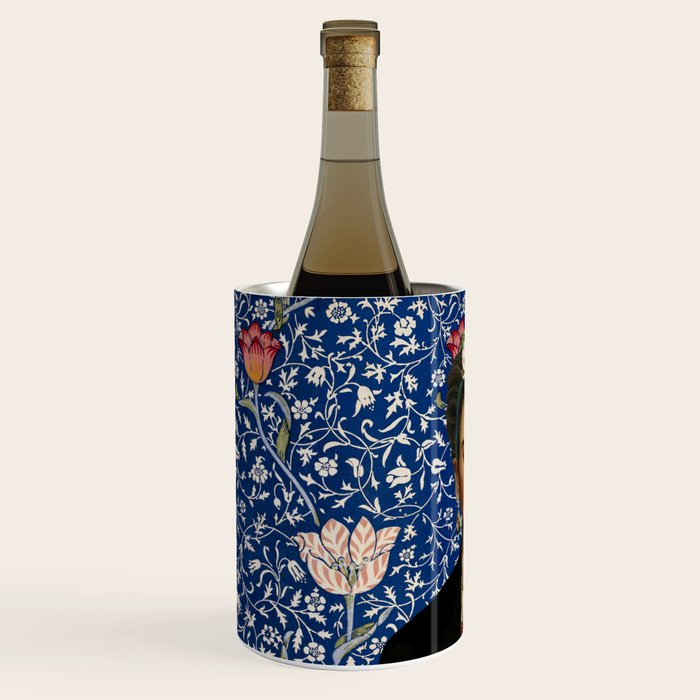 Woman  Blowing a pink Bubble gum with vintage Medway tapestry Wine Chiller Gallery Image 2