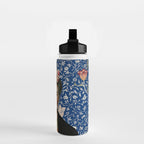Woman  Blowing a pink Bubble gum with vintage Medway tapestry Water Bottle Gallery Image 2