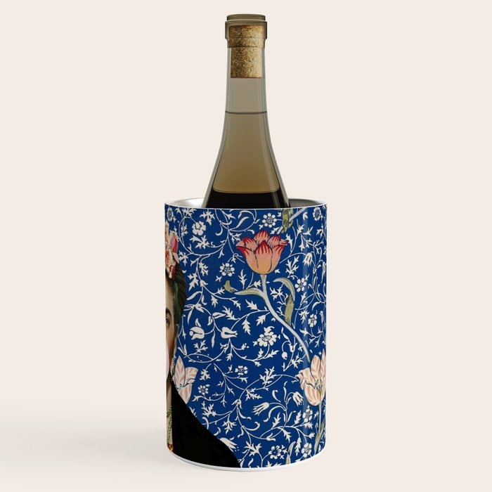 Woman  Blowing a pink Bubble gum with vintage Medway tapestry Wine Chiller Gallery Image 3
